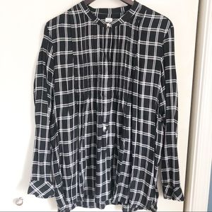 NWT Gap Plaid Tunic Blouse - XL